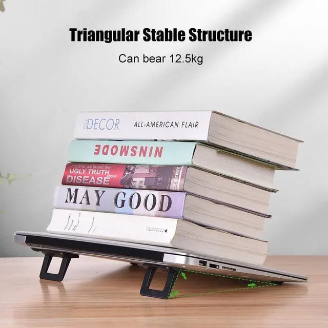 Alt view image 5 of 6 - Mini Portable Invisible Laptop Holder Adjustable Cooling Stand Foldable Multifunctional Holder 1Pair for Laptop Notebook