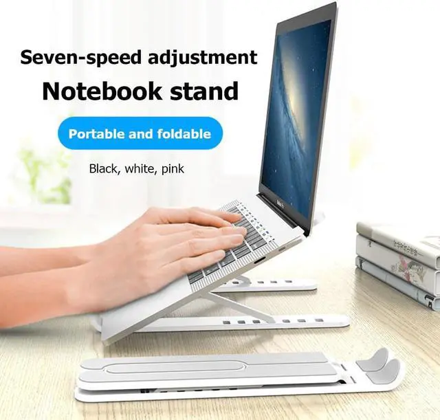 Alt view image 3 of 6 - Adjustable Laptop Stand Foldable Notebook Holder Portable Laptop Support Cooling Bracket Tablet Holder For Macbook Air Pro