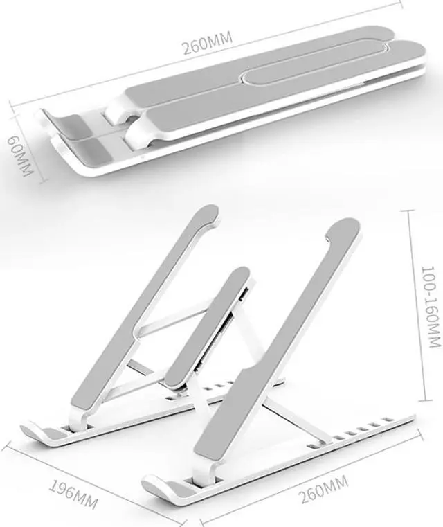 Alt view image 6 of 6 - Portable Laptop Stand Foldable Support Base Notebook Stand Holder For Macbook Pro Air HP desk Computer Cooling Bracket Riser
