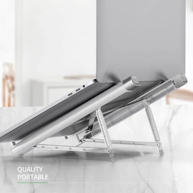 Alt view image 4 of 6 - Portable Laptop Stand Foldable Laptop Riser Bracket Tablet Book Notebook PC Desk Cooling Support Lapdesk Computer Bracket Riser