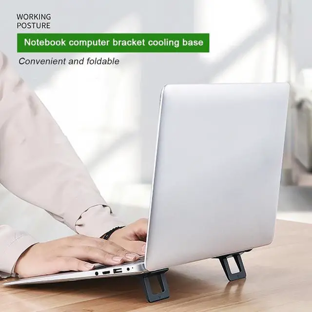 Alt view image 3 of 6 - 2 Pcs Mini Portable Invisible Laptop Holder Adjustable Cooling Stand Foldable Multifunctional Holder 1Pair for Laptop Notebook