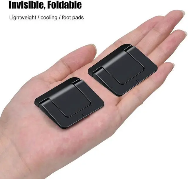 Alt view image 6 of 6 - Mini Portable Invisible Laptop Holder Adjustable Cooling Stand Foldable Multifunctional Holder 1Pair for Laptop Notebook