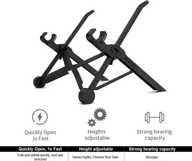 Alt view image 3 of 6 - NEXSTAND K2 laptop stand folding portable adjustable laptop lapdesk office lapdesk.ergonomic notebook stand r20