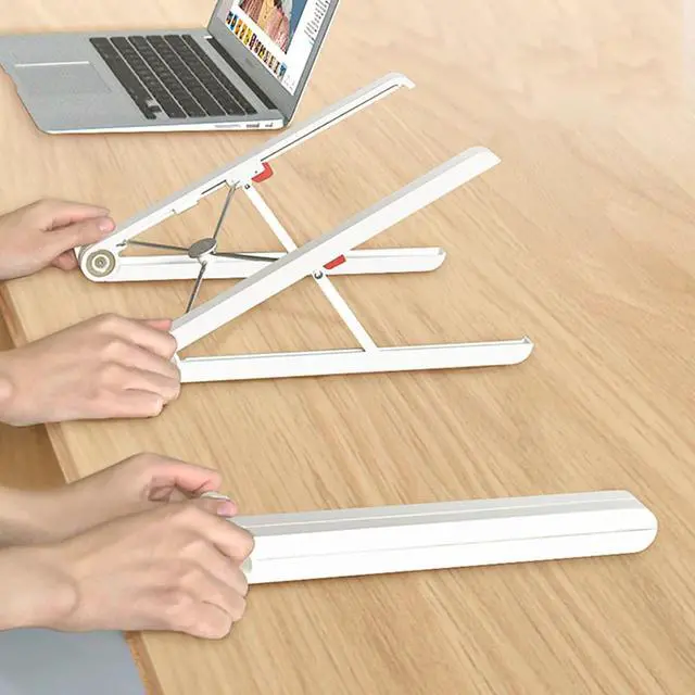 Alt view image 2 of 6 - Portable Base Notebook Stand Foldable Laptop Stand Adjustable Holder For Macbook Pro Tablet Support Computer Cooling Stand Riser