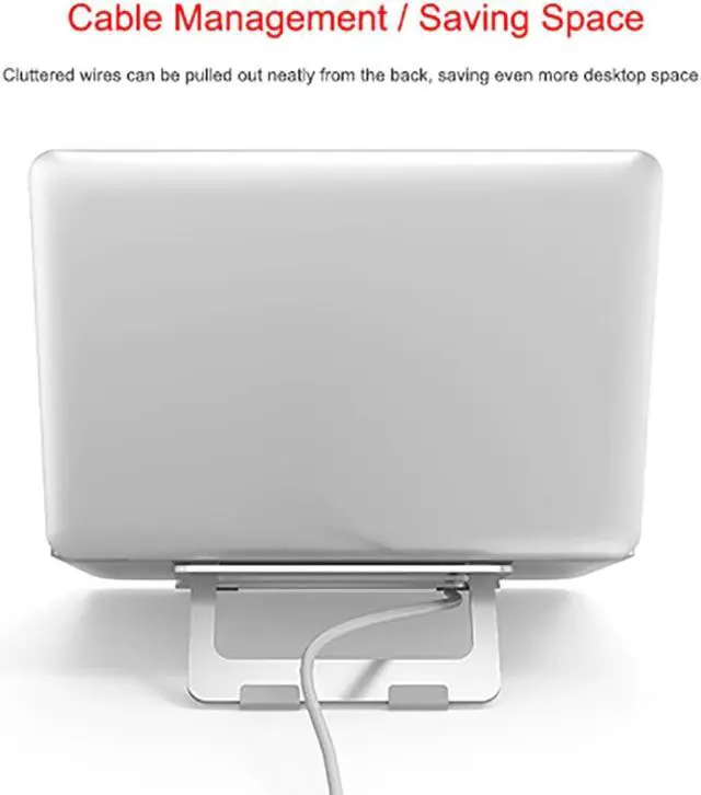 Alt view image 3 of 6 - Laptop Stand Foldable Laptop Stand Aluminum Alloy Adjustable Desktop Tablet Holder Desk Table Mobile Phone Stand Laptop Holder