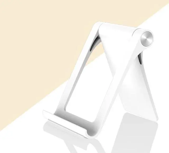 Alt view image 3 of 6 - Tablet Stand For Ipad Samsung Universal Foldable Adjustable Mobile Phone Stand For Iphone 5 6 7 X White