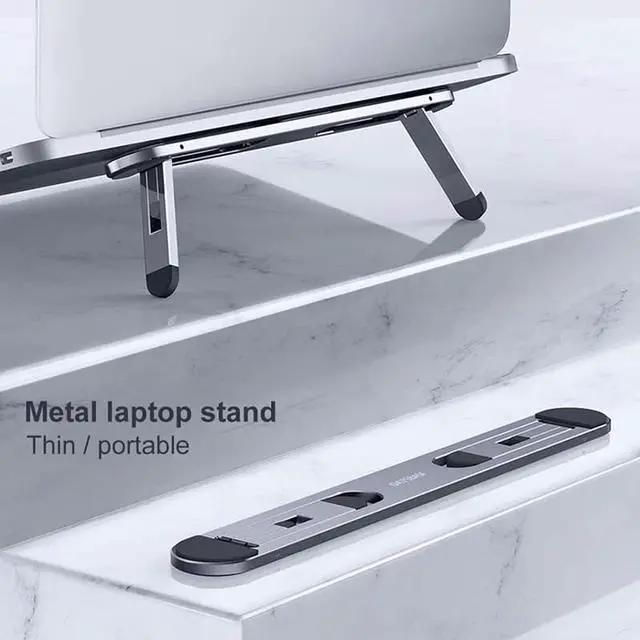 Alt view image 2 of 6 - Portable Laptop Stand Foldable Support Base Notebook Stand Holder For Macbook Pro Laptop Computer Cooling Bracket Riser