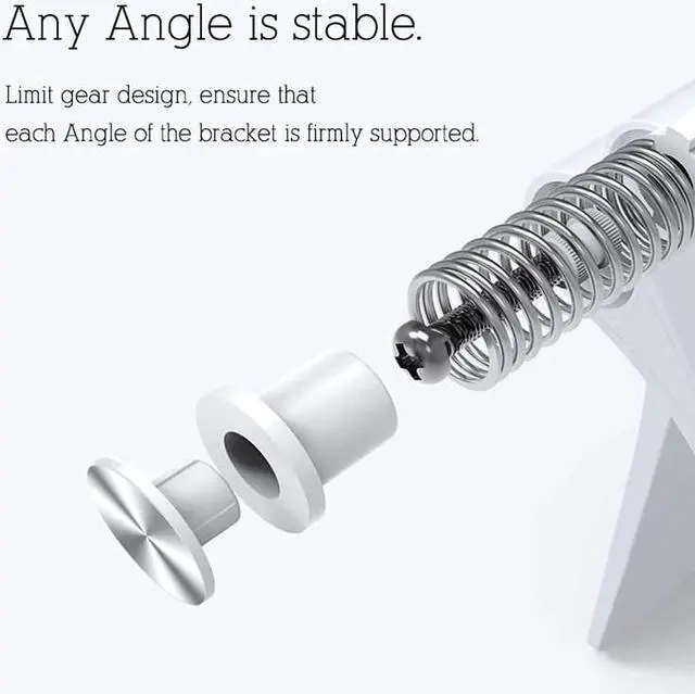 Alt view image 6 of 6 - Tablet Stand For Ipad Samsung Universal Foldable Adjustable Mobile Phone Stand For Iphone 5 6 7 X White
