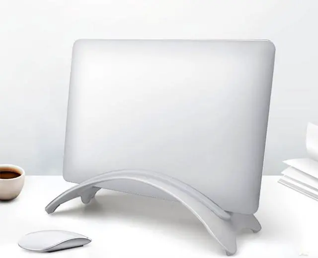 Alt view image 2 of 6 - Erected Holder Space Saving Desktop Storage Rack Aluminum Alloy Mount Laptop Stand Vertical Portable Base For Macbook Pro Air