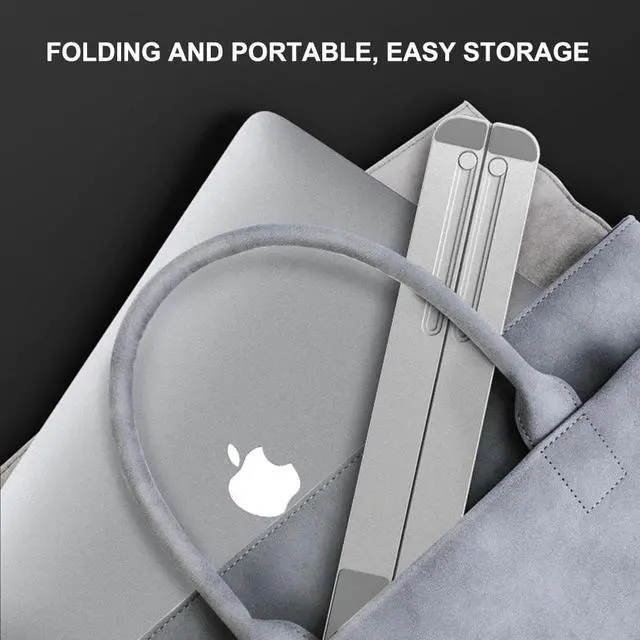 Alt view image 6 of 6 - Alloy Portable Laptop Stand Notebook Laptop Accessories for Macbook Pro 13 Foldable Laptop Holder Desk for Mi Notebook Pro Etc