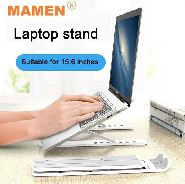 Main image of MAMEN 3 Color Portable Laptop Stand Notebook Support 6 Height Adjustable Cooling Bracket For 15.6 inches Laptop Tablet Universal