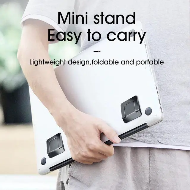 Alt view image 6 of 6 - Laptop stand for MacBook Pro mobile phone holder for general purpose desktop computer Laptop Portable Mini Cooling Holder