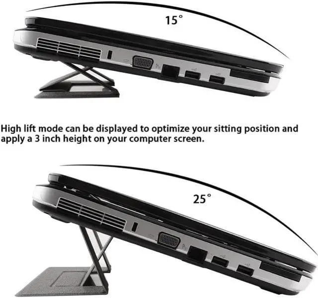 Alt view image 2 of 6 - Universal Laptop Stand Holder Portable Ultra Thin Invisible Laptop Stand Support Adjustable Laptop