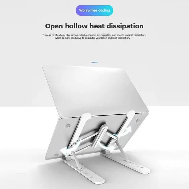 Alt view image 5 of 6 - Adjustable Laptop Stand Foldable Notebook Holder Portable Laptop Support Cooling Bracket Tablet Holder For Macbook Air Pro