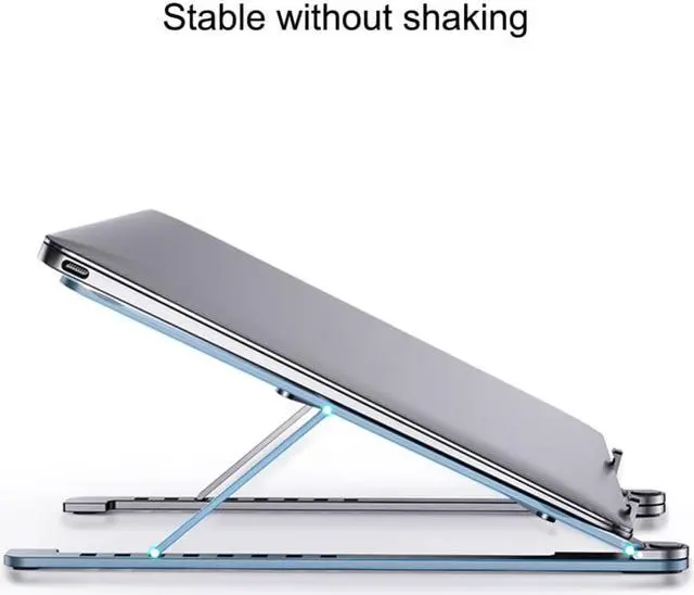 Alt view image 2 of 4 - Folding Adjustable Laptop Stand Holder for11-17.3 MacBook Notebook Aluminum Alloy Cooling Universal Non Slip Laptop Stand Rack