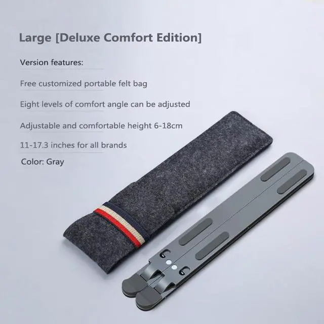 Alt view image 3 of 6 - Laptop Holder For MacBook Air Pro Notebook Foldable Aluminium Alloy Laptop Stand Cooling Bracket Laptop Holder For Notebook