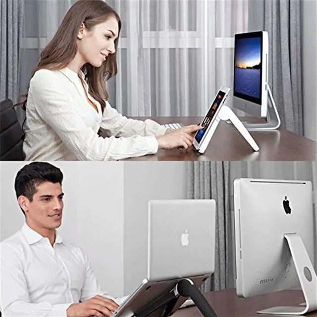 Alt view image 6 of 6 - Adjustable Laptop Stand Mount for Macbook Pro 13 Air Thinkpad Notebook Stand Tablet Holder Lapdesk Support Lap Top Cooling Stand