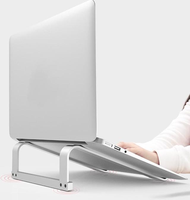 Alt view image 2 of 6 - 11-17 inch Portable Aluminum Alloy Notebook Support Holder Folding Laptop Stand For Macbook Pro Non slip Cooling Bracket