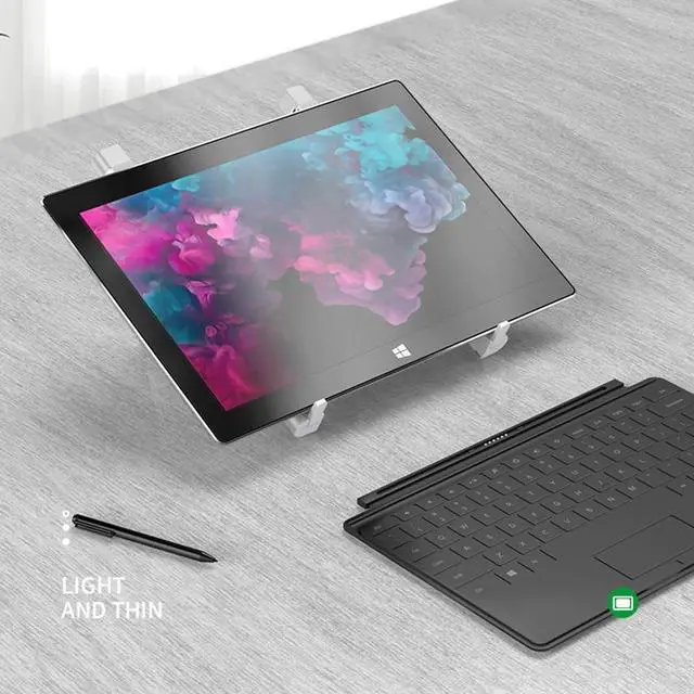 Alt view image 6 of 6 - Portable Laptop Stand Foldable Laptop Riser Bracket Tablet Book Notebook PC Desk Cooling Support Lapdesk Computer Bracket Riser