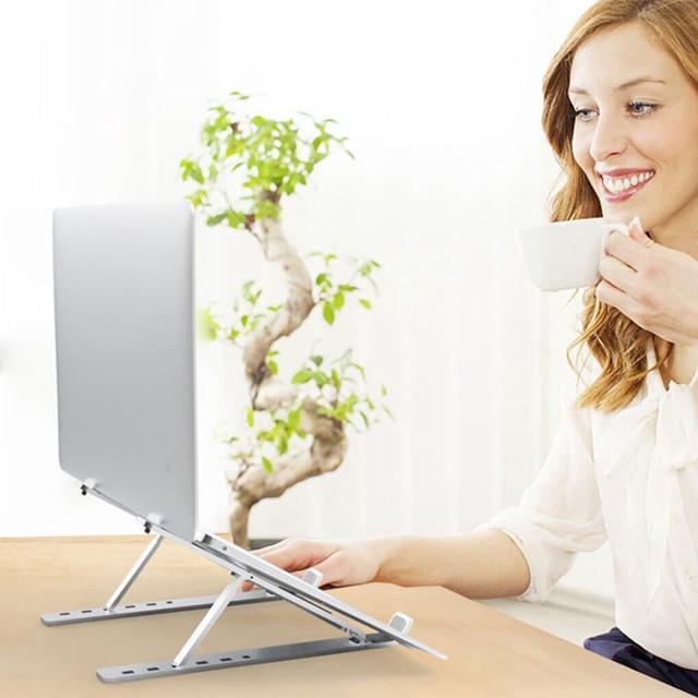 Alt view image 3 of 6 - Adjustable Foldable Laptop Stand Non slip Desktop Notebook Holder Laptop Stand For Macbook For iPad For DELL For HP