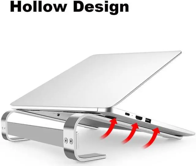 Alt view image 2 of 6 - Aluminum Laptop Stand Notebook Support Holder For Huawei Xiaomi Chromebook Macbook Pro HP Dell Asus Computer Bracket Accessories