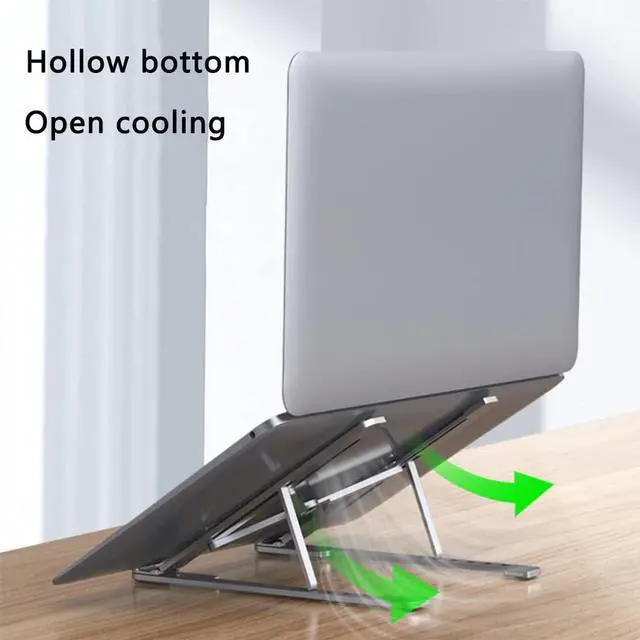 Alt view image 5 of 6 - Portable 14-17.3 inch Laptop Holder Foldable Notebook Stand Holder For Macbook Lapdesk Aluminum Computer Cooling