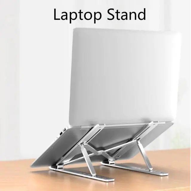 Alt view image 2 of 4 - Aluminum Alloy Notebook Stand Folding Laptop Stand Holder For Macbook Air Pro Adjustable Computer Cooling Bracket
