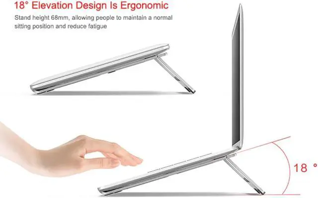 Alt view image 5 of 6 - Laptop Stand Foldable Laptop Stand Aluminum Alloy Adjustable Desktop Tablet Holder Desk Table Mobile Phone Stand Laptop Holder