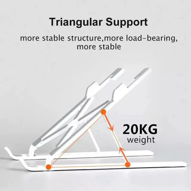 Alt view image 4 of 6 - Portable Adjustable ABS aluminum alloy Laptop Stand Foldable Support Notebook Stand For Macbook Lapdesk Computer Laptop Holder