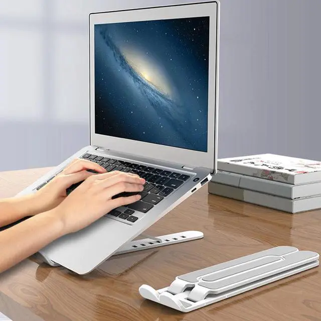 Alt view image 2 of 6 - Adjustable Laptop Stand Foldable Notebook Holder Portable Laptop Support Cooling Bracket Tablet Holder For Macbook Air Pro