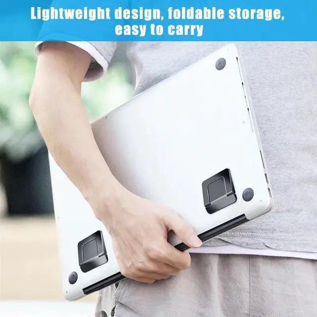 Alt view image 5 of 6 - 1 Pair Mini Portable Invisible Laptop Holder Adjustable Cooling Stand For Desk Notebook Stand Holder Notebook Bracket Holders
