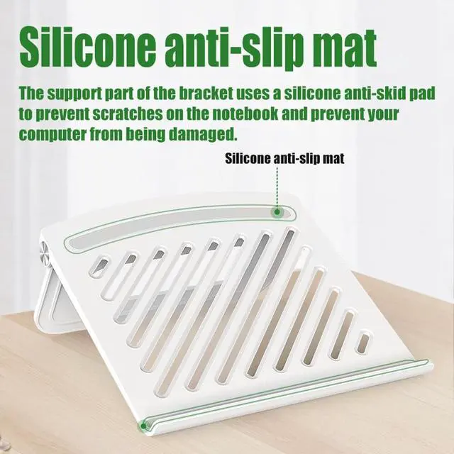 Alt view image 4 of 6 - GOOJODOQ Laptop Stand Suporte Notebook Portable Stand Foldable Support Base Laptop Holder Cooler Bracket for Macbook Pro iPad