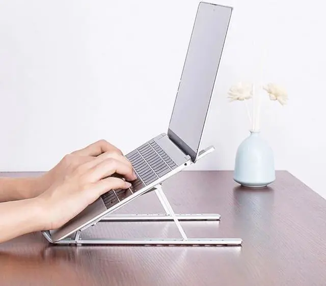 Alt view image 2 of 6 - Portable Laptop Stand Holder For Macbook Air Pro Aluminum Alloy Notebook Support Holder PC Computer Stand Cooling Bracket