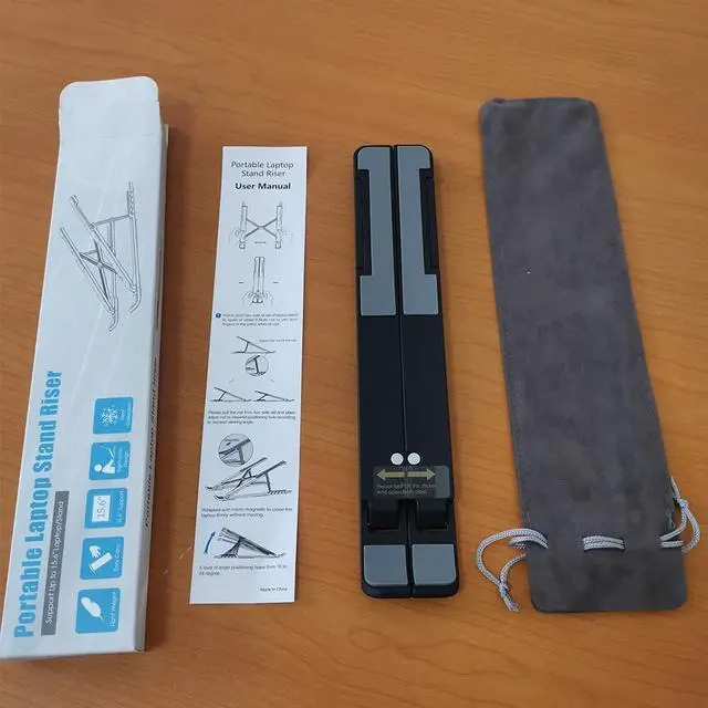 Alt view image 6 of 6 - Portable Laptop Stand Foldable Notebook Stand Adjustable Laptop Holder Macbook Pro Computer Cooling Riser Support Bracket