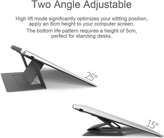 Alt view image 2 of 6 - Portable Folding Laptop Stand Adjustable Bracket Laptop Pad Tablet Holder for iPad for MacBook Laptop Computer