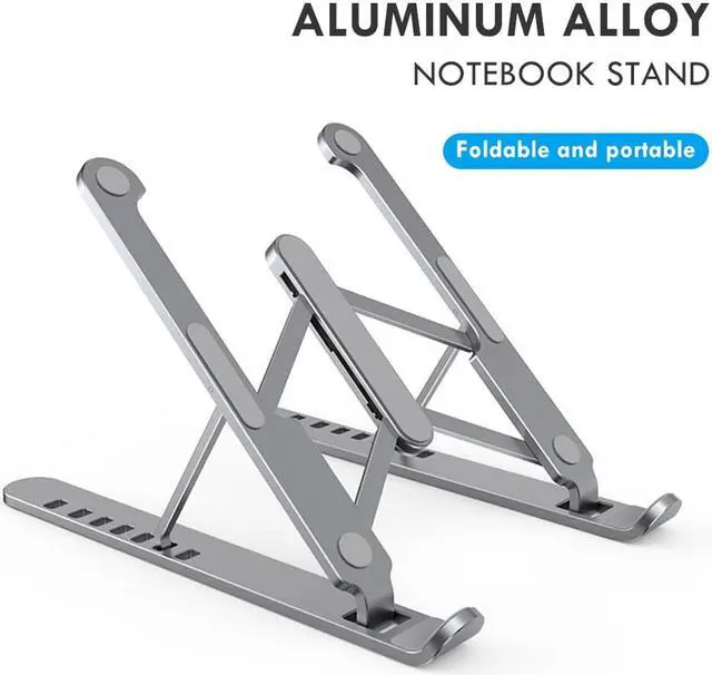 Alt view image 5 of 6 - Adjustable Aluminium Alloy Laptop Stand Laptop Holder for MacBook Pro Notebook Foldable Bracket Notebook Stand sfor PC Notebook