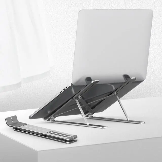 Main image of Foldable Laptop Stand Adjustable Portable Laptop Cooling Metal Support Notebook Computer Desktop Holder