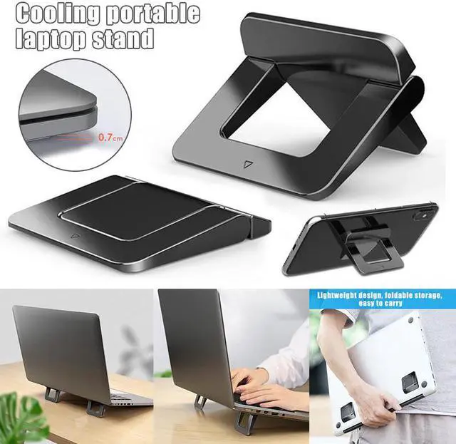 Main image of 1 Pair Mini Portable Invisible Laptop Holder Adjustable Cooling Stand For Desk Notebook Stand Holder Notebook Bracket Holders