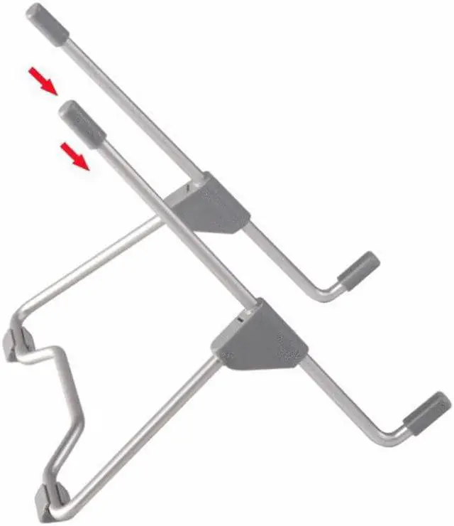 Alt view image 3 of 6 - Folding Portable Laptop Stand Viewing Angle Height Adjustable Quality Aluminum Alloy Bracket Support 10-17inch Notebook for ASUS