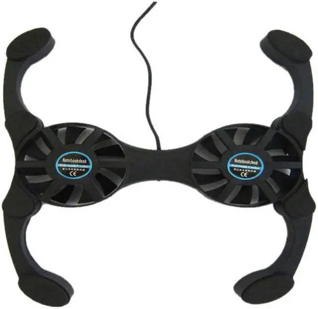 Alt view image 4 of 4 - Foldable USB Cooling Fan Mini Octopus Cooler Pad Quiet Stand Double Fans For Notebook Laptop PC JR Deals