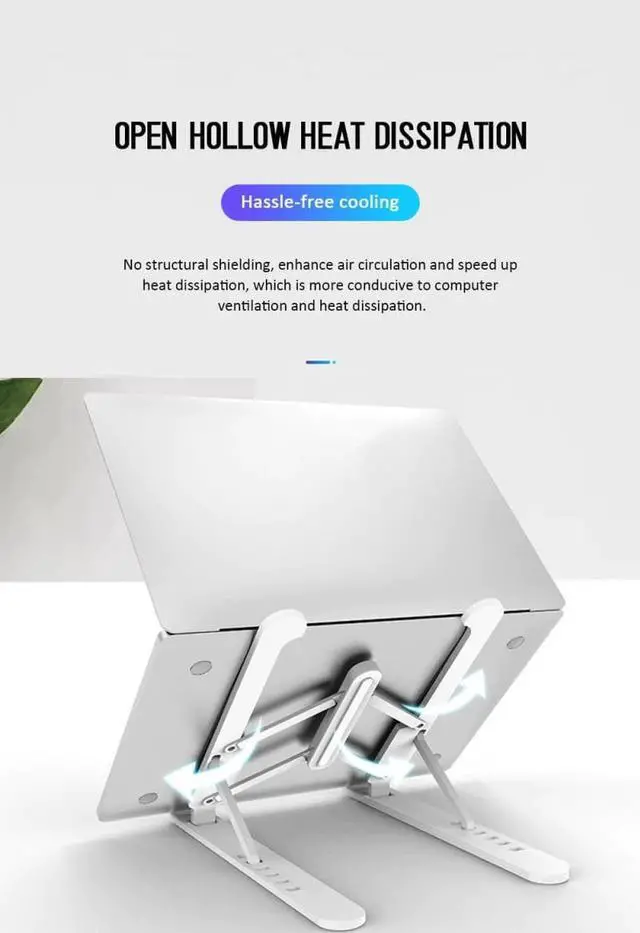 Alt view image 2 of 6 - Laptop Holder For MacBook Air Pro Notebook Laptop Stand Bracket Foldable ABS Laptop For PC Notebook 11-17 Inch Laptop Tablet