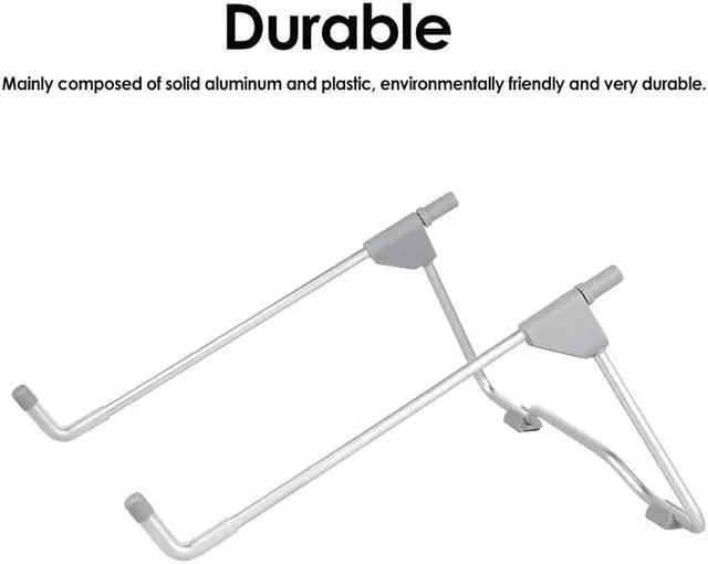 Alt view image 2 of 6 - Folding Portable Laptop Stand Viewing Angle Height Adjustable Quality Aluminum Alloy Bracket Support 10-17inch Notebook for ASUS