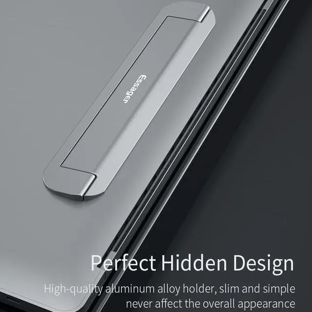Alt view image 5 of 6 - Essager Foldable Laptop Stand Holder For Macbook Pro Air Notebook Portable Aluminum Desk Table Base Bracket Folding Laptop Stand