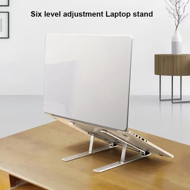 Alt view image 2 of 6 - Laptop Stand for MacBook Pro Notebook Stand Foldable Aluminium Alloy Tablet Stand Bracket Laptop Cooling Holder for Notebook