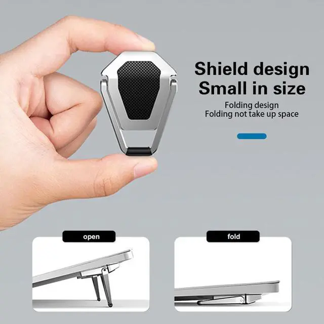 Alt view image 2 of 6 - 2PCS Computer stand laptop stand suitable for Macbook Pro Air DELL accessories metal foldable laptop stand base
