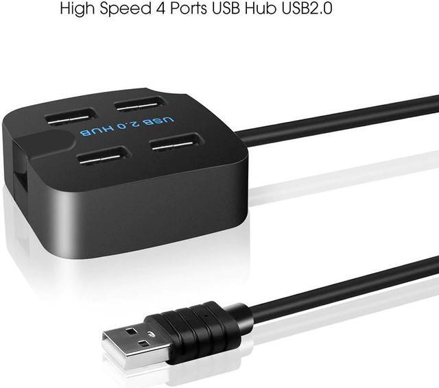 Main image of KEBIDU Mini 4 ports USB3.0 HUB Splitter High Speed HUB USB2.0 for Desktop Laptop with Stand Holder for Phone Tablet PC Black