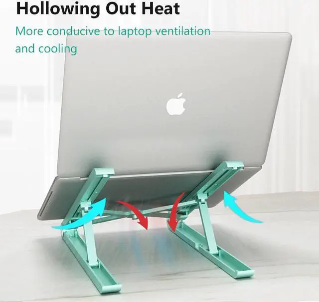 Alt view image 2 of 6 - Portable Laptop Stand Adjustable Foldable Support iPad Notebook Stand For Macbook Pro Computer Laptop Holder Cooling Base Riser