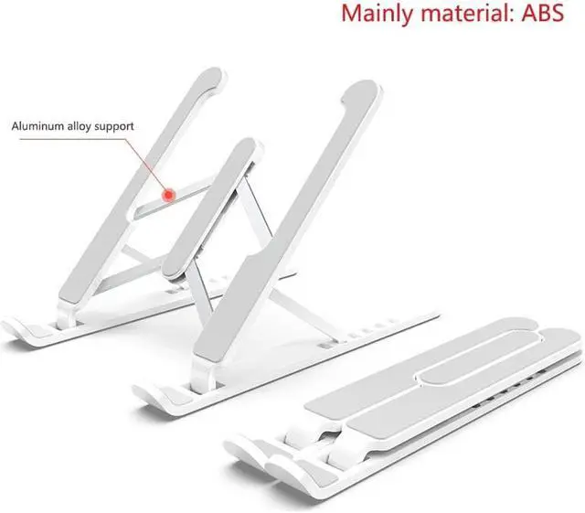 Alt view image 3 of 6 - Laptop Holder For MacBook Air Pro Notebook Laptop Stand Bracket Foldable ABS Laptop For PC Notebook 11-17 Inch Laptop Tablet