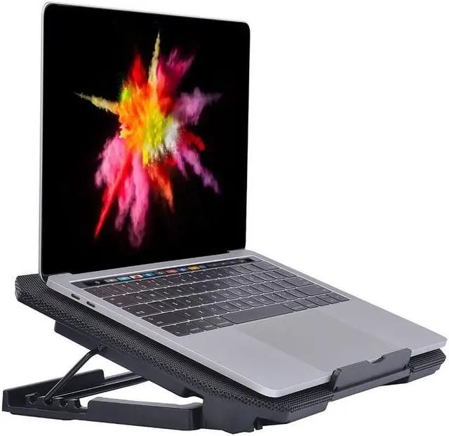 Alt view image 6 of 6 - USB Port 2 Cooling Fans Laptop Cooler Pad Notebook Adjustable Angle Stand Holder