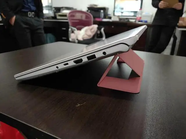 Alt view image 6 of 6 - Adjustable Laptop Stand Laptop Pad Adhesive Invisible Stand Folding Bracket Portable Tablet Holder for iPad MacBook Laptop